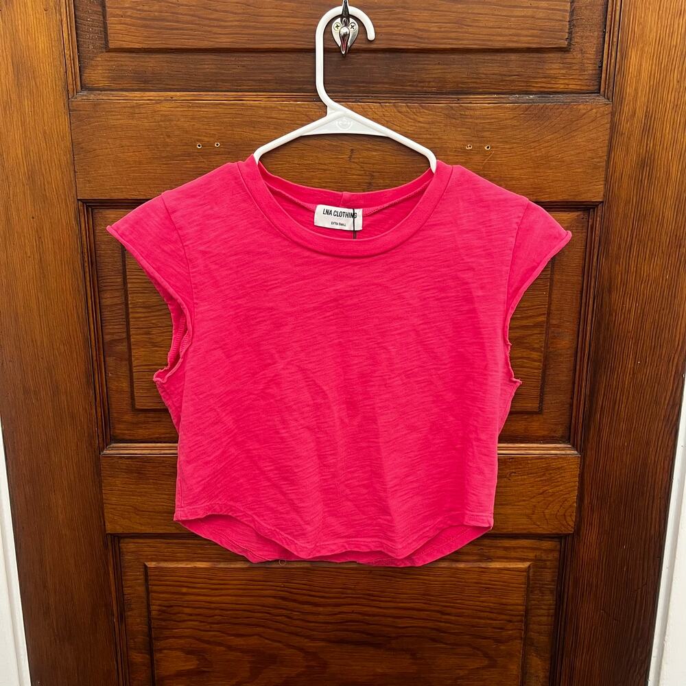 LNA CLothing Westin Crop Top size XS Neon Fuschia Pink NWT's $88 Women's